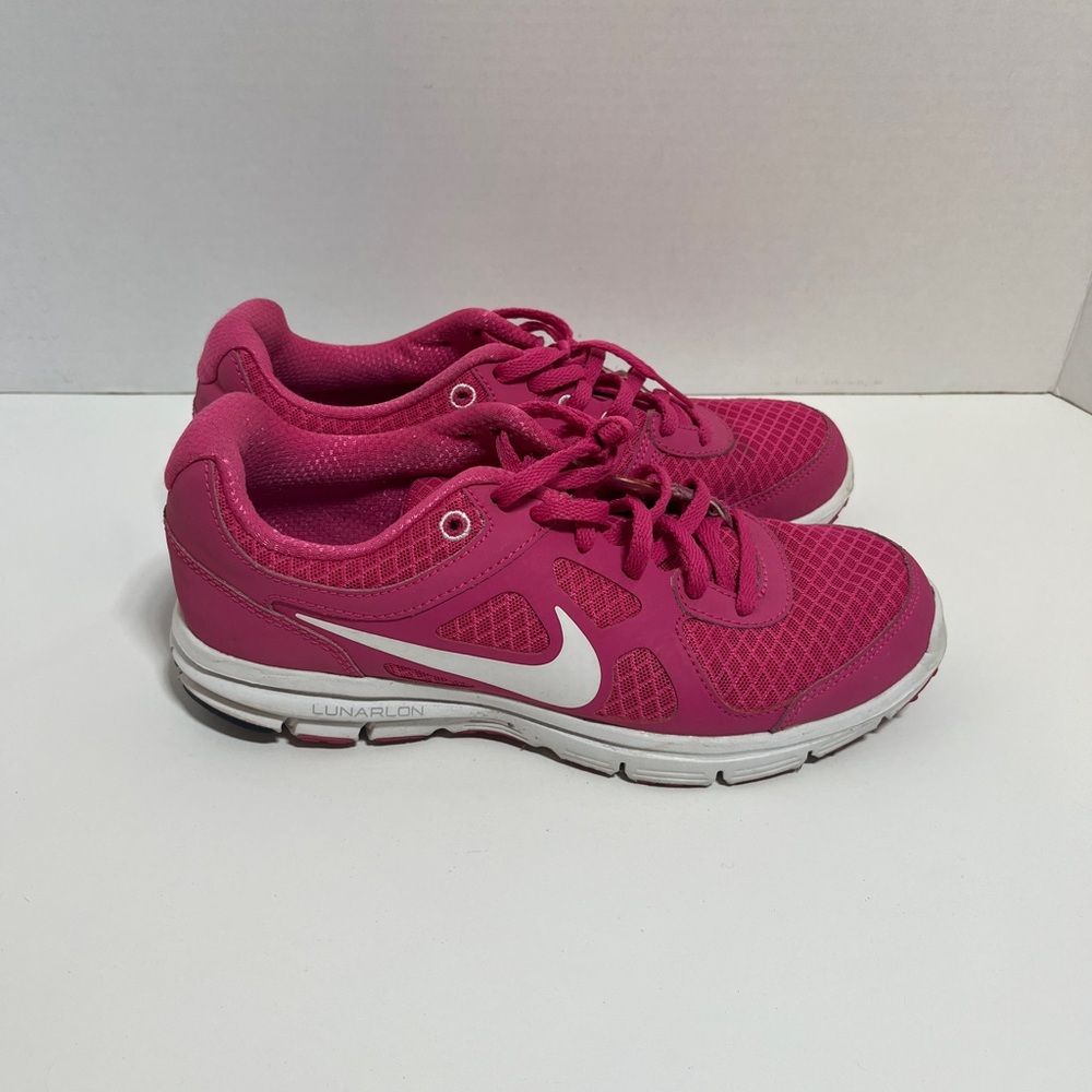 Nike Pink and White Athletic Shoes for Running